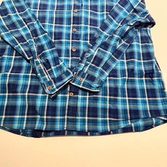 Duluth Trading Company Men’s‎ Xl Long Sleeve Green and Blue Casual Button Down - Picture 2 of 12
